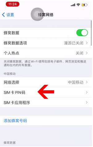 宋洛乡苹果14维修网分享如何给iPhone14的SIM卡设置密码 