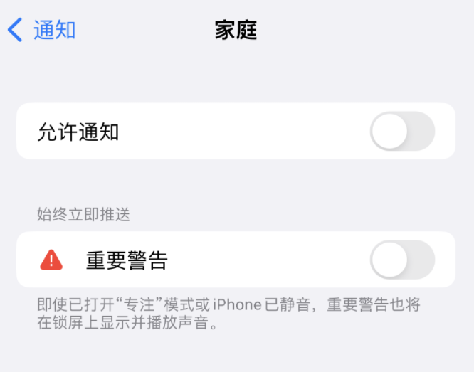 宋洛乡苹果14维修分享iPhone14系列机型弹出“家庭”警告后卡死如何解决 